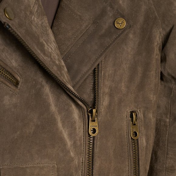 Vintage Vigoss Genuine Suede Leather Moto Jacket - Picture 3 of 7